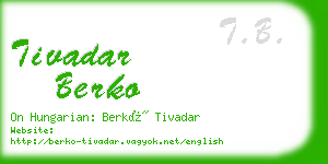 tivadar berko business card